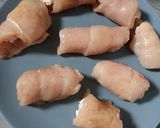 Baconnal és sajttal töltött rántott csirkemell basmati rizzsel recept fázis 3 fotója