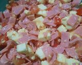 Foto del paso 4 de la receta: Tarta fácil de jamón, queso y tomate con amigos