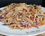 Foto del paso 8 de la receta: Ensalada de spaghetti con lombarda