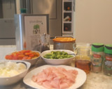 Foto del paso 1 de la receta: Guiso de pavo con pimientos