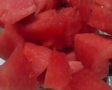 A picture of step 1 of Mint watermelon juice.