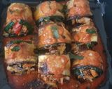 Foto del paso 5 de la receta: Rulos de calabacín rellenos