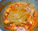 A picture of step 6 of Chettinad chicken curry.