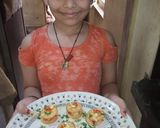 A picture of step 6 of Monaco sandwich and papad Chaat.