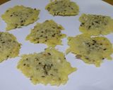 A picture of step 6 of Crispy Parmesan Canapés with Hummus and Caramelized Onion Chutney.