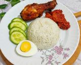 Foto langkah ke 9 dari resep Nasi Lemak Ayam Goreng Mamak.