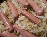 Homemade Fermented Sauerkraut on Hotdogs