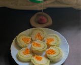 A picture of step 6 of Tricolour Pinwheel Sandwiches.