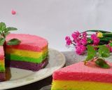 Foto langkah ke 8 dari resep Steamed Rainbow Cake Ny. LiemAngken Keenan.