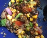 A picture of step 1 of Mexican Salad in appe tacos.