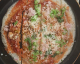 A picture of step 9 of Jini dosa with sambhar.