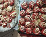 Φωτογραφία βήματος 7 της συνταγής Red velvet ♥️ μελομακάρονα!!