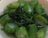 Foto langkah ke 4 dari resep Bayam Oyong Praktis.