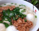 Hình bước làm 3 của món Nui nấu chả cá