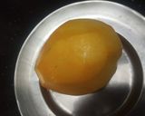 A picture of step 1 of Mango shake.