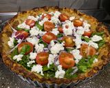 A picture of step 3 of Cheese & Onion Smashed Patata Pie.