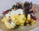 Foto del paso 3 de la receta: POLENTA CON QUESO CREMA PANCETA Y VERDEOS 🤩👏😋🤗