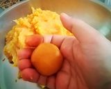 A picture of step 15 of Pumpkin coconut ladoo.