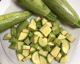 A picture of step 1 of Baby Marrow Curry (South Indian Style).