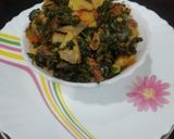 A picture of step 6 of Aloo, Methi, Matar.