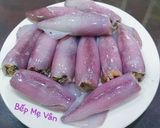 Hình bước làm 2 của món Mực nhồi thịt chiên nước mắm