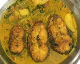 A picture of step 5 of Rui Fish with Vegetables gravy.