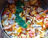 A picture of step 2 of Corn Bhel.