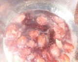 A picture of step 2 of Homemade strawberry syrup.