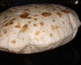 A picture of step 6 of Aalu Ka Paratha with Tamater ki chatni.