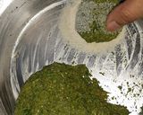 A picture of step 5 of PPP fitters palak paneer peas.