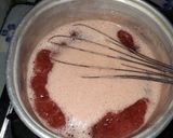 Foto langkah ke 5 dari resep Puding Susu Strawberry (Merah Putih).