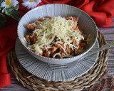 Foto del paso 4 de la receta: Espirales integrales con pollo, tomate y emmental