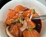 Hình bước làm 2 của món Cá Hồi Ngâm Tương Ăn Liền