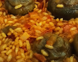 Foto del paso 4 de la receta: Arroz con alcachofas, solomillo de pavo y panceta ahumada