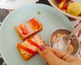 A picture of step 3 of Chive & onion whipped Tofu Toast.