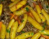A picture of step 5 of Matoke and beef stew.
