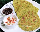 A picture of step 6 of Methi Parathas.