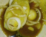 A picture of step 4 of Boiled potatoes in egg and Sauce.