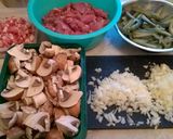 Aprópecsenye Stroganoff módra recept fázis 1 fotója
