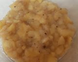 A picture of step 4 of My Little Apple +Peach Crumble. 😁.
