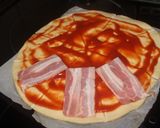 Foto del paso 4 de la receta Pizza de Beicon, Chorizo y Champiñones