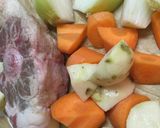 A picture of step 1 of Oxtail stew.