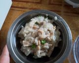 Foto langkah ke 5 dari resep Bubur Beras Ayam Tempe Buncis MpASI 6+.