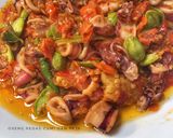 Foto langkah ke 10 dari resep Oseng pedas cumi dan pete.