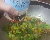 A picture of step 5 of Veg Thai Green Curry 🥗🌶️🧄.