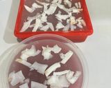 Foto langkah ke 5 dari resep Pudding Buah Naga Kelapa.