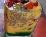 A picture of step 5 of Fruity Custard With Basil Seeds.
