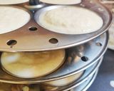 A picture of step 3 of Instant Rava idli with Coconut chutney.