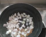 A picture of step 2 of Papad ki sabji.