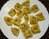 A picture of step 7 of Sev barfi(sindhi style).